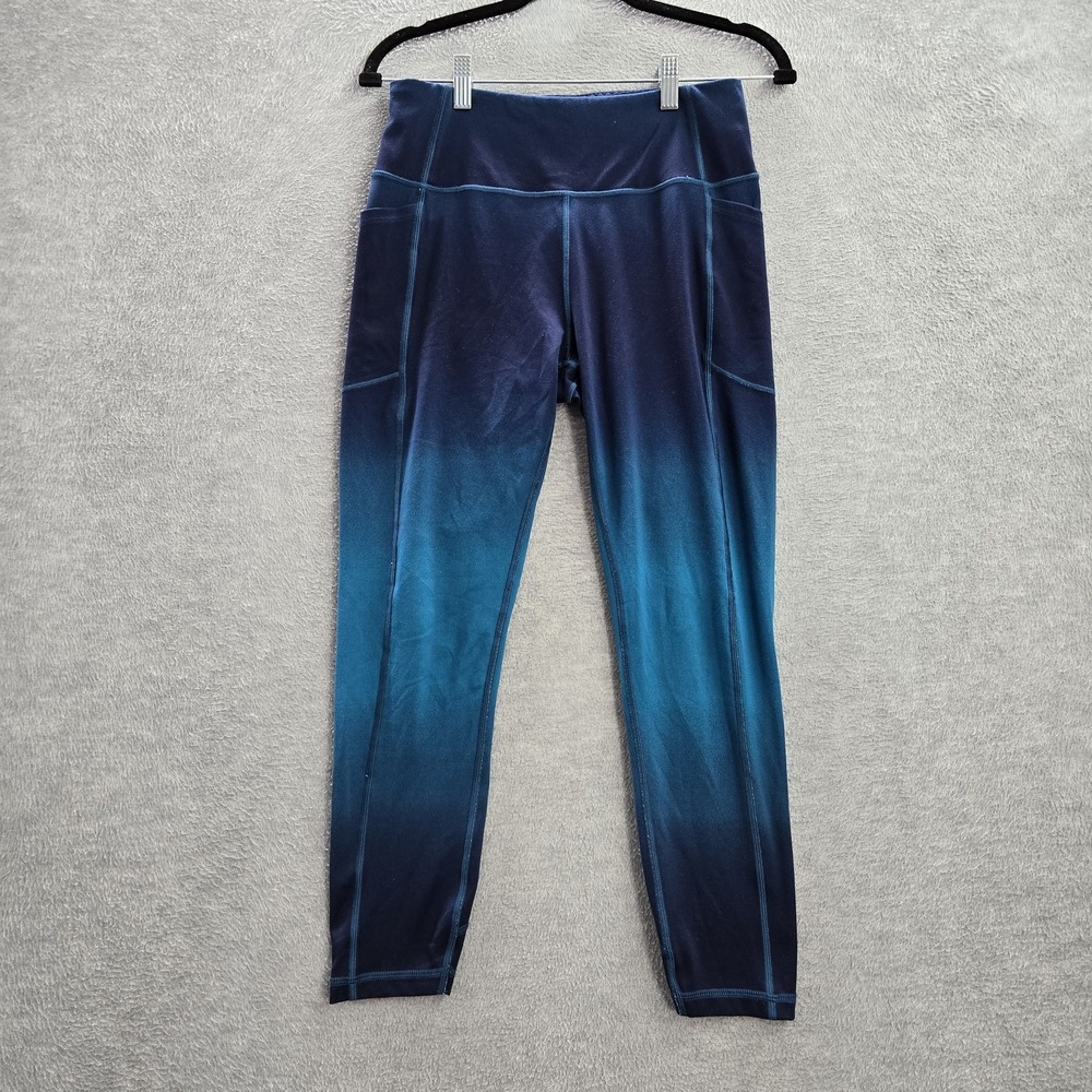 Victoria's Secret Women Activewear Pants M Blue Legging Yoga Ombre 24" Inseam